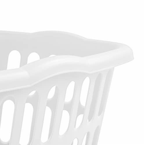 Sterlite Rectangular Bushel Laundry Basket - White Perspective: back