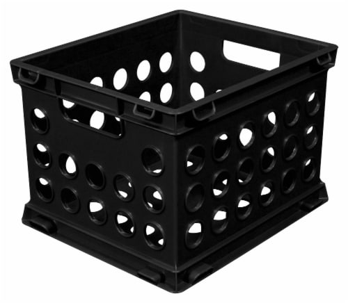 Sterilite Mini Storage Crate - Black Perspective: back