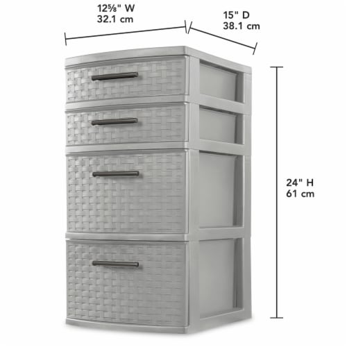 Life Story 3 Drawer Stackable Shelf Organizer Plastic Storage Drawers,  White, 1 Piece - Kroger