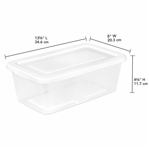 Sterilite 6-Quart Storage Box Perspective: back
