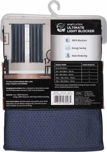 Maytex Julius Smart Curtain Ultimate Light Blocker - Navy Perspective: back