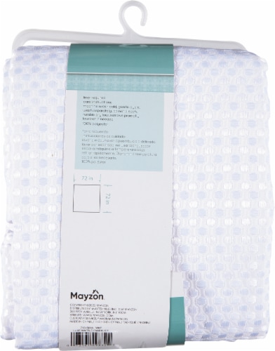 Maytex Mills Luxe Waffle Shower Curtain - White Perspective: back
