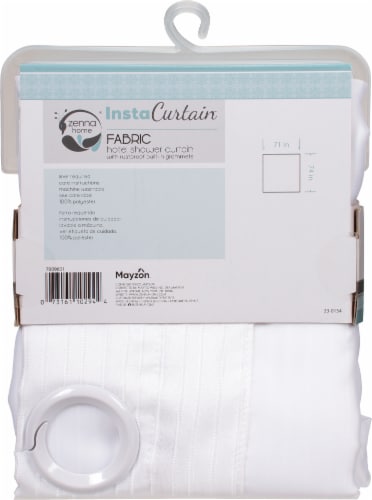 Maytex Mills Instacurtain Kadin with a View Shower Curtain - White Perspective: back