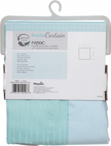 Maytex Mills Instacurtain Kadin with a View Shower Curtain - Aqua Perspective: back