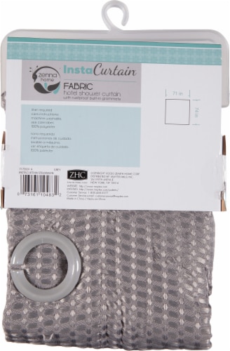Maytex Mills InstaCurtain Stevenson Shower Curtain - Gray Perspective: back