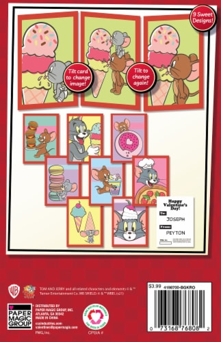 Paper Magic Group® Tom & Jerry™ Lenticular Valentine Cards Perspective: back