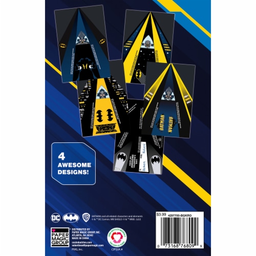 Batman Paper Airplane Valentines Perspective: back