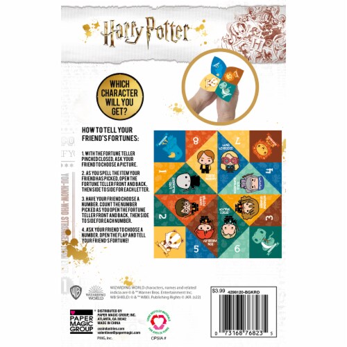 Harry Potter Fortune Teller Valentines Perspective: back