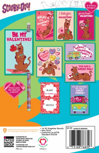 Paper Magic Scooby-Doo! Valentines with Pencils Perspective: back