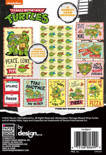 TMNT Valentine's Stickers Perspective: back