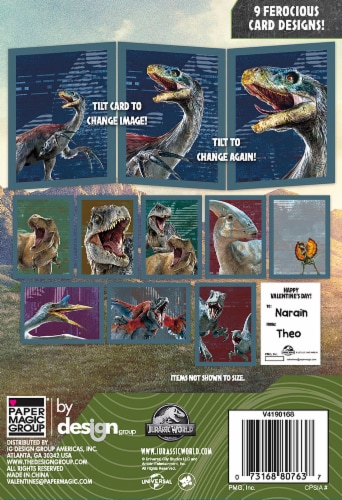 Jurassic World Lenticular Valentines Perspective: back