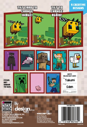 Minecraft Lenticular Valentines Perspective: back