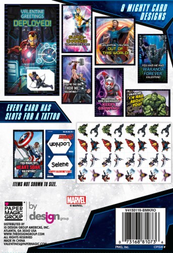 Avengers Valentine's Tattoos Perspective: back