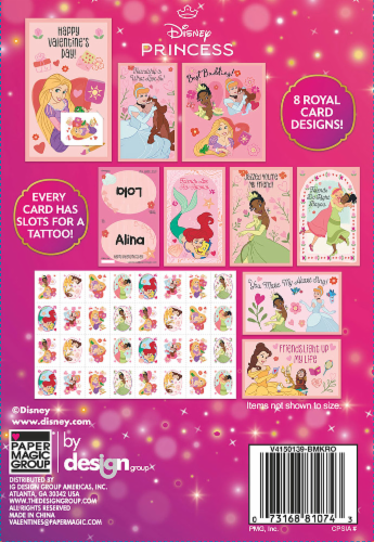 Disney Princess Valentine's Tattoos & Heart Seals Perspective: back
