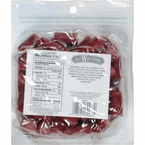 Old Wisconsin Beef Sausage Snack Bites Perspective: back