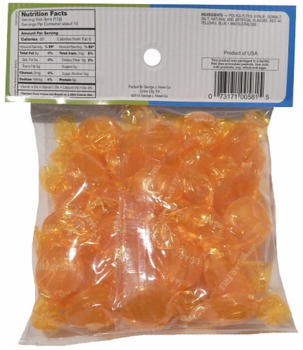 George J Howe Company Sugar Free Butterscotch Buttons Perspective: back