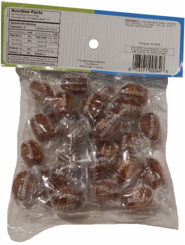 George J Howe Company Sugar Free Root Beer Barrels Candy Perspective: back