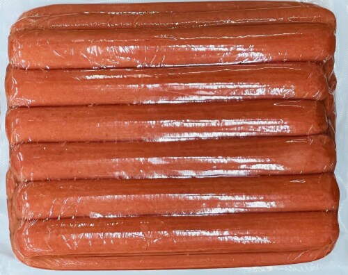 Hoffy Premium Bun Length Beef Franks Family Pack Perspective: back
