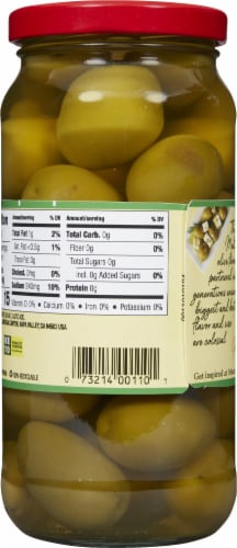 Mezzetta® Fancy Colossal Green Olives Perspective: back