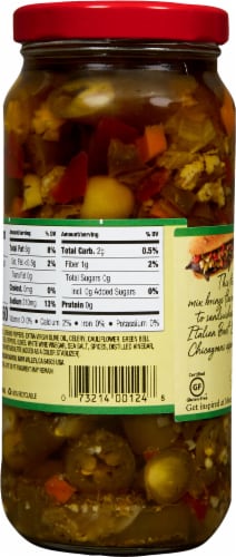 Mezzetta™ Hot Giardiniera Italian Sandwich Mix Perspective: back
