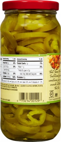 Mezzetta™ Deli Sliced Tamed™ Medium Heat Jalapeno Peppers Perspective: back