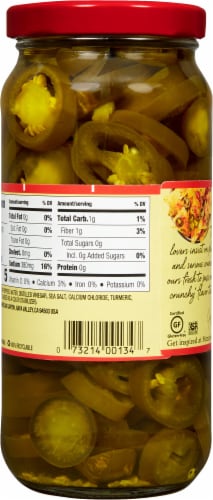 Mezzetta™ Sliced Hot Jalapeño Peppers Perspective: back
