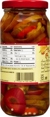Mezzetta™ Deli-Sliced Hot Cherry Peppers Perspective: back