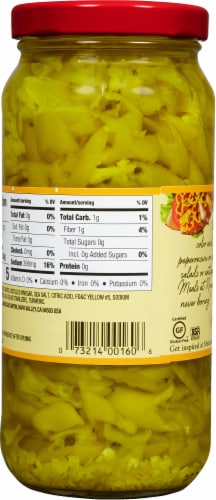 Mezzetta Sliced Golden Medium Heat Greek Peperoncini Perspective: back