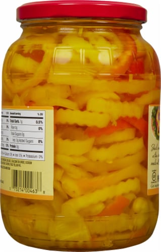 Mezzetta® Mild Banana Pepper Rings Perspective: back