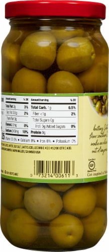 Mezzetta Italian Castelvetrano Whole Green Olives Perspective: back