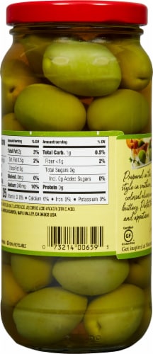 Mezzetta™ Colossal Castelvetrano Style Whole Olives Perspective: back
