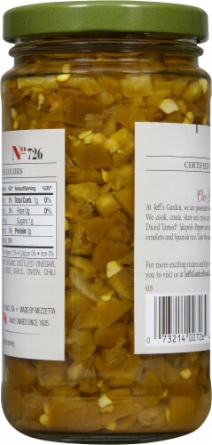 Jeff's Garden Naturals Diced Tamed Jalapeno Peppers Perspective: back