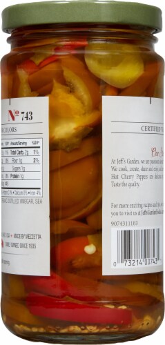 Jeff's Naturals™ Sliced Hot Cherry Peppers Perspective: back