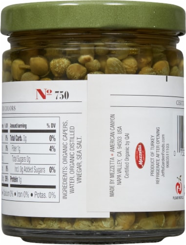 Jeff's Garden™ Organic Imported Non-Pareil Capers Perspective: back