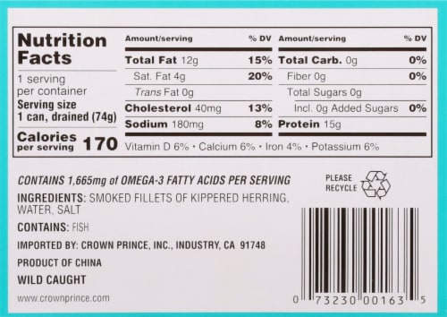 Ocean Prince® Naturally Smoked Kipper Snack Fillets Perspective: back