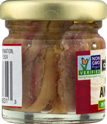 Crown Prince Natural Flat Fillet Anchovies In Pure Olive Oil Perspective: back