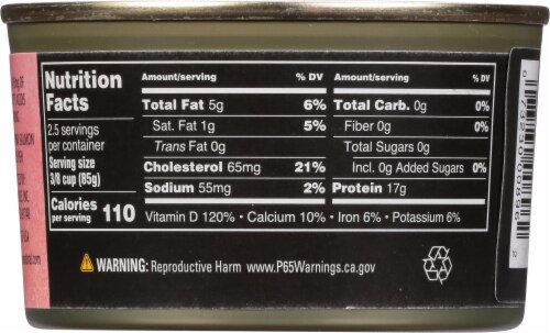Crown Prince Natural Alaskan Pink Salmon Perspective: back