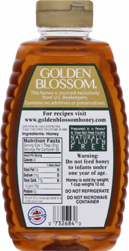 Golden Blossom® Premium Pure U.S. Honey Perspective: back