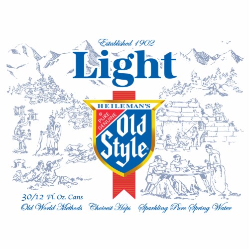 Old Style® Light Beer Cans Perspective: back