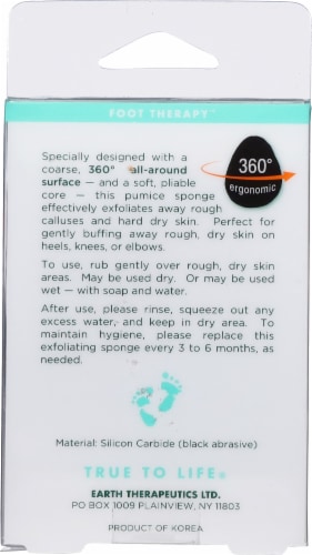 Earth Therapeutics® Exfoliating Foot Sponge Perspective: back