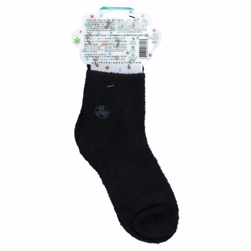 Earth Therapeutics® Aloe Vera Infused Spa Socks - Black Perspective: back