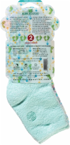 Earth Therapeutics Green & Confetti Aloe Socks Perspective: back