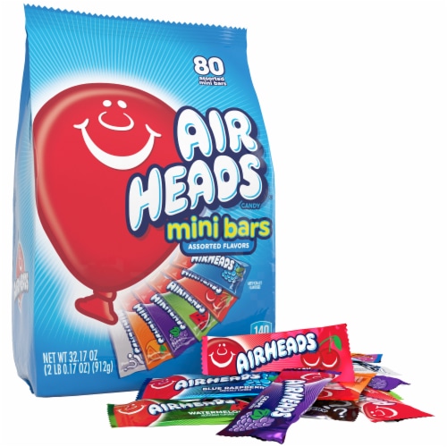 Airheads Individually Wrapped Assorted Flavored Mini Candy Bars Perspective: back