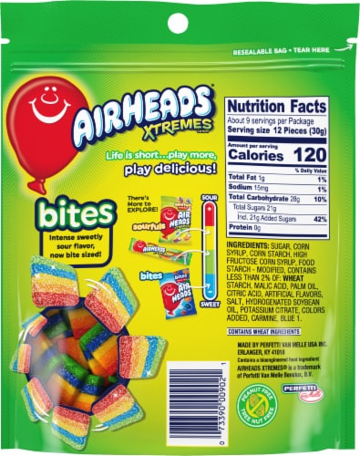 Airheads® Xtremes Rainbow Berry Bites Candy Bag Perspective: back