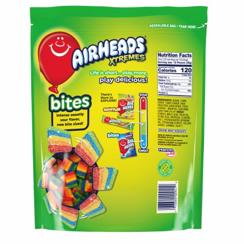 Airheads® Xtremes Bites Rainbow Berry Candy Perspective: back