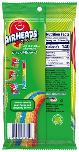 Air Heads® Rainbow Berry Xtremes Chewy Candy Perspective: back