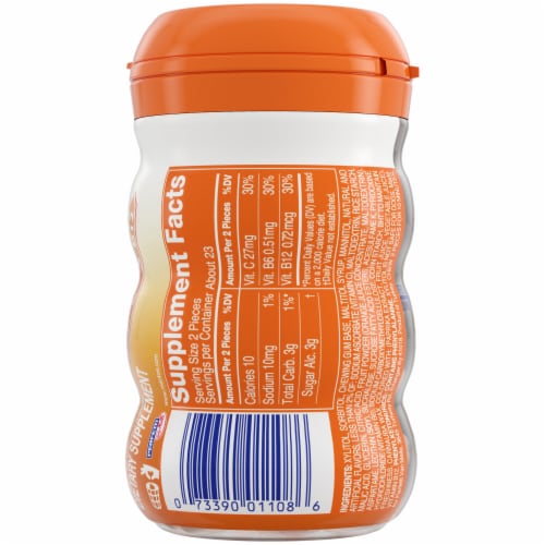 Mentos Sugar Free Citrus Flavored Chewing Gum with Vitamins Perspective: back