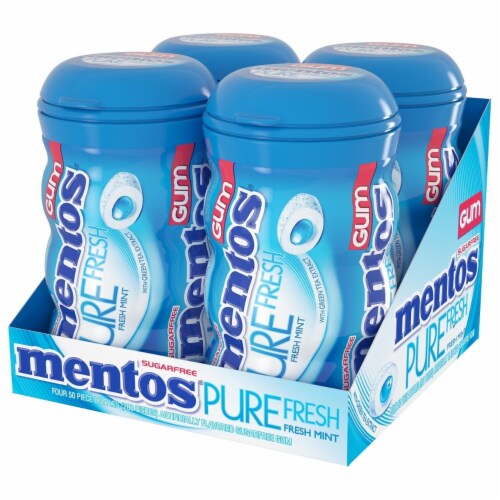 Mentos Pure Fresh Sugar-Free Fresh Mint Chewing Gum Perspective: back