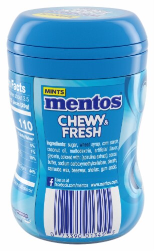 Mentos Chewy & Fresh Peppermint Chewy Mints Perspective: back