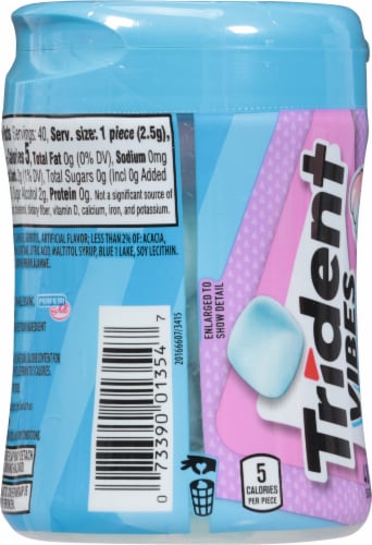 Trident Vibes Sugar Free Cotton Candy Gum Perspective: back